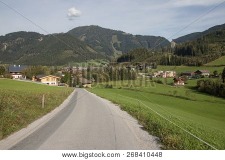 Beautiful Mountain Landscape Next To Werfenweng In The Salzburger Land