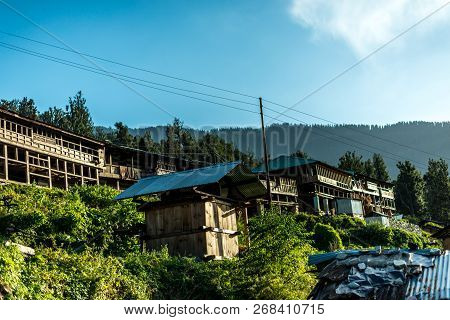 Traditional Himalayan Wooden House In Sankri Range, Uttrakhand, India -