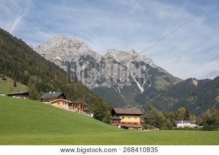 Beautiful Mountain Landscape Next To Werfenweng In The Salzburger Land