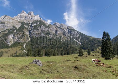 Beautiful Mountain Landscape Next To Werfenweng In The Salzburger Land