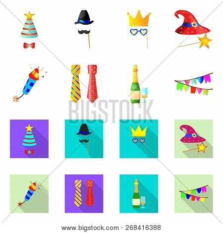 Vector Design Of Party And Birthday Icon. Collection Of Party And Celebration Stock Vector Illustrat