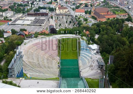 Bergisel Ski Jumping Top View, Innsbruck, Austria