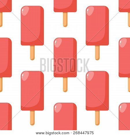 Ice Cream Pattern. Stock Flat Vector Illustration.