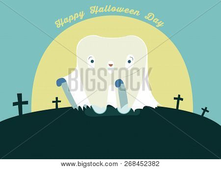 Halloween Day Of Dental, Tooth Fantacy Concept.