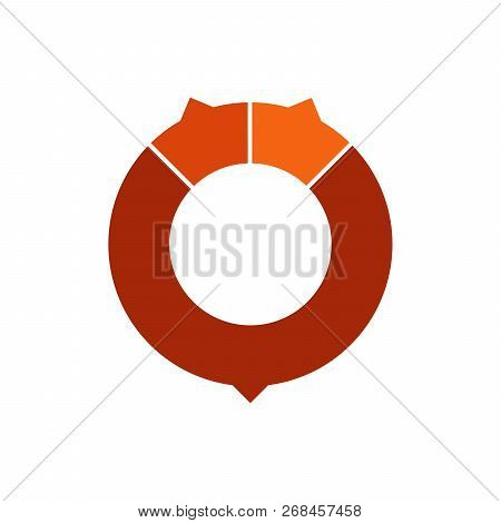 Circle Chart Infographic Template With Arrows And With 3 Options Or Steps For Presentations, Adverti