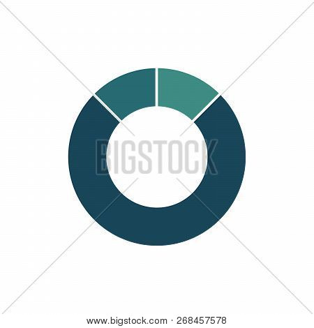 Blue Green Circle Chart Infographic Template With 3 Options Or Steps For Presentations, Advertising,