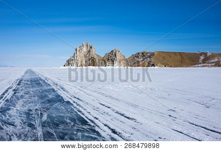 Cape Burkhan (shaman Rock) On Olkhon Island At Baikal Lake, Siberia, Russia