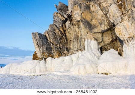View Of Lake Baikal In Winter, The Deepest And Largest Freshwater Lake By Volume In The World, Locat