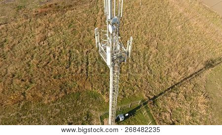 Cellular Tower. Equipment For Relaying Cellular And Mobile Signal. Cellular Tower.