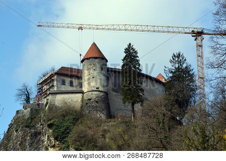 Te Castle Of Bled In Slovenia Near The Bled Lake