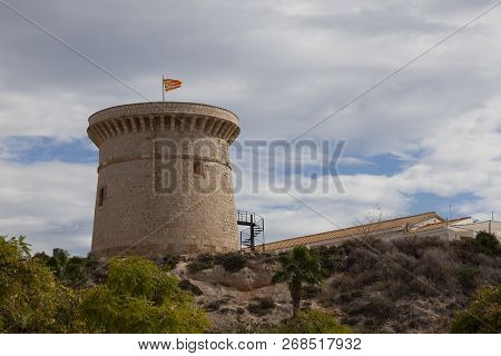 Editorial El Campello, Spain - October 17, 2018: The Tower At El Campello Known As Torre De La Illet