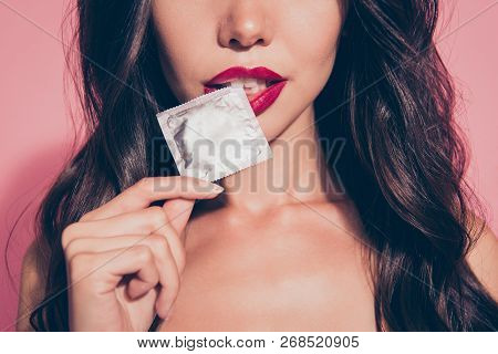 Cropped Close-up Portrait Of Nice Glamorous Lovely Sweet Attractive Charming Adorable Wavy-haired La