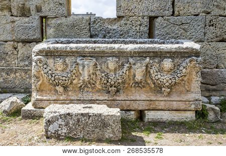 Travel Concept Photo. Uzuncaburc Historical Ancient City Mersin / Turkey