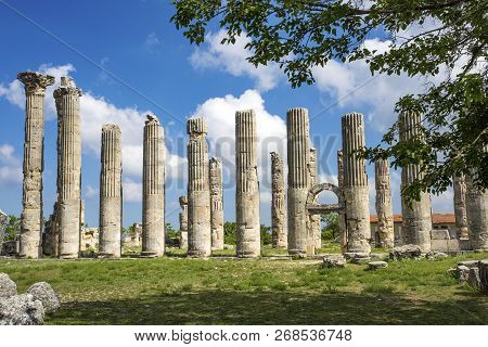 Travel Concept Photo. Uzuncaburc Historical Ancient City Mersin / Turkey