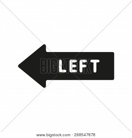 Left Arrow Vector Icon. Web Icon. Vector Illustration.