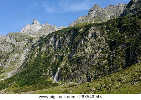 Mountain View At Furenalp Over Engelberg On Switzerland