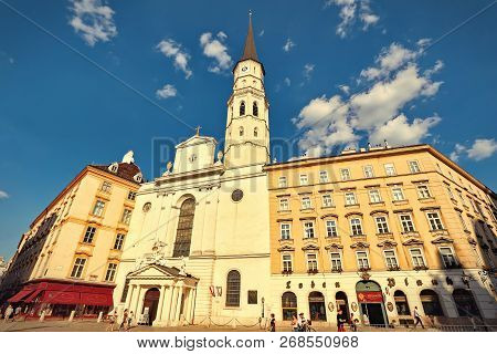 Vienna, Austria, July 2018. St.michael Church In Vienna