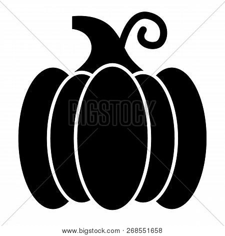 Pumpkin Solid Icon. Gourd Vector Illustration Isolated On White. Pepo Glyph Style Design, Designed F
