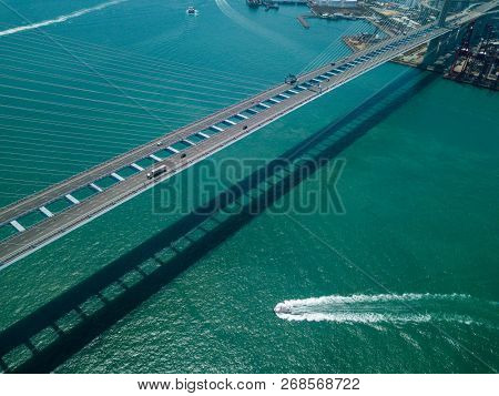 Kwai Tsing , Hong Kong 02 May 2018:- Stonecutters Bridge