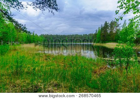 Landscape Of Lakes And Forest Along The Punkaharju Ridge. Shouthern Savonia, Lakeland Region, Finlan