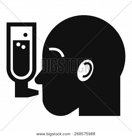 Man Insulin Spray Icon. Simple Illustration Of Man Insulin Spray Icon For Web Design Isolated On Whi