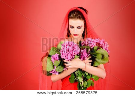 Fashion Jewelry And Accessory. Makeup Cosmetics And Skincare. Fashion Portrait Of Woman. Feeling Fli