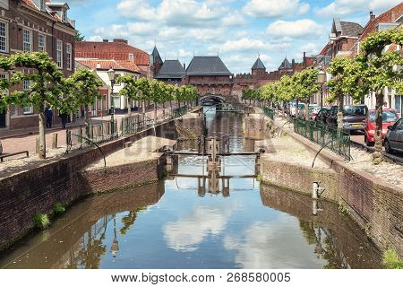 The Canal Eem With In The Background The Medieval Gate The Koppelpoort In The City Of Amersfoort In 