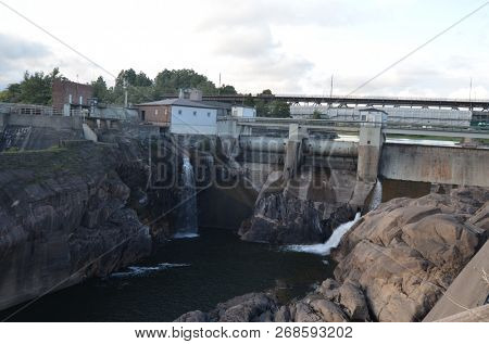 Industrial landscape in South Norway. June 20,2018.Sarpsborg , Norway