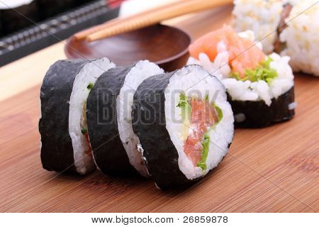 ซูชิ ญี่ปุ่นอาหารม้วน