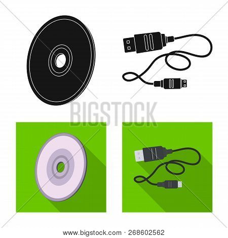 Vector Design Of Laptop And Device Logo. Collection Of Laptop And Server Stock Vector Illustration.
