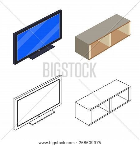 Vector Design Of Bedroom And Room Icon. Collection Of Bedroom And Furniture Stock Vector Illustratio