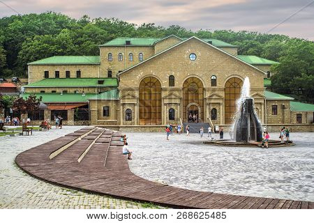 Abrau Durso, Russia July 27, 2018: Factory Of Sparkling Wines Abrau Durso, Krasnodar Region Russia. 
