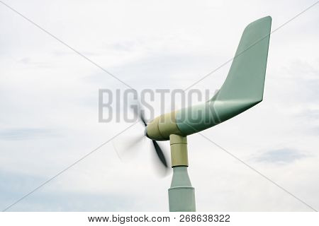 A Vane Style Anemometer Use For Measure Real Time Wind Speed And Direction. It's Use On Board Ships 