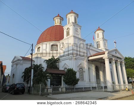 Semarang, Indonesia - October 28, 2018: Gereja Blenduk (blenduk Church), A Dutch Colonial Old Buildi