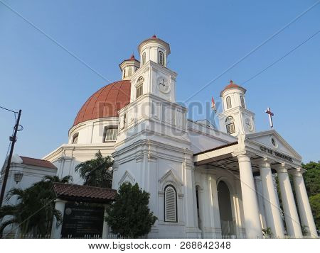 Semarang, Indonesia - October 28, 2018: Gereja Blenduk (blenduk Church), A Dutch Colonial Old Buildi