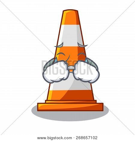 Crying The Traffic Cone With Character Shape