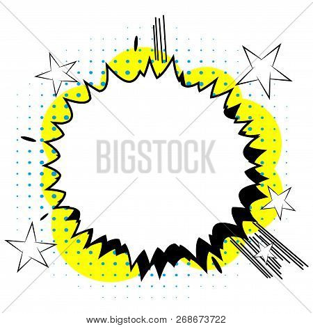 Vector Comic Book Explosion. Comic Style Cartoon Speech Bubble For Text Isolated On White Background
