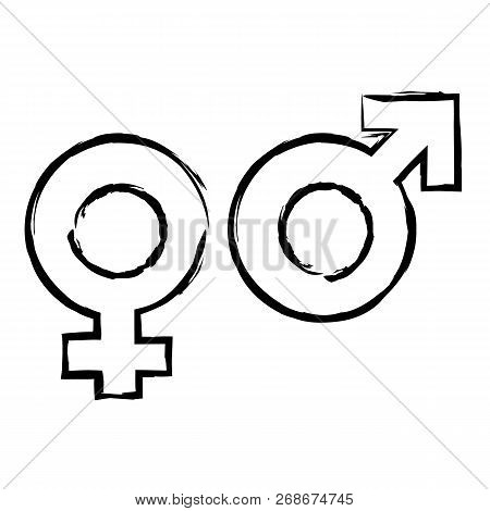 Solated Illustrations Of Male And Female Gender Symbols