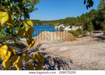 Korostyshevsky Quarry Flooded Granite Quarry On The Outskirts Of The City Of Korostyshev In The Zhyt