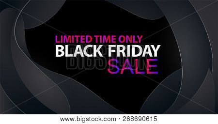 Black Gradients Background Gradients Sale Sticker. Minimalistic Abstract Liquid Fluid Form Design. B