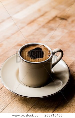 Turkish Coffee In A Cup. Copy Space.