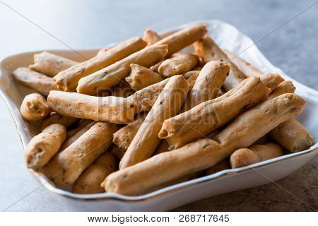 Turkish Pastry Crispy Stick Crackers With Anise Flavor