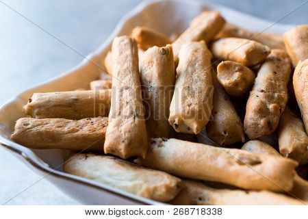Turkish Pastry Crispy Stick Crackers With Anise Flavor