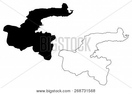Bitlis (provinces Of The Republic Of Turkey) Map Vector Illustration, Scribble Sketch Bitlis Ili Map