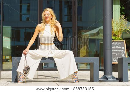 Woman Wearing Crop Top And Culottes