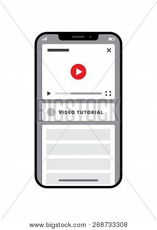 Video Tutorial Online Education Businessconcept Template For Mobile App