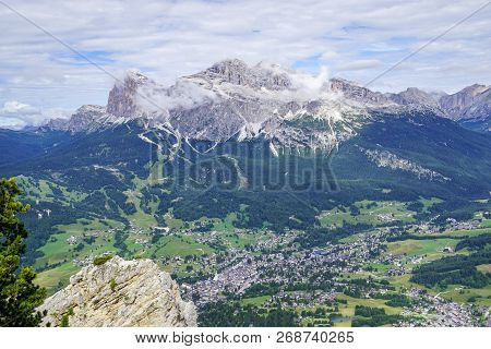 Look At The Ampezzo Valley And Mount 