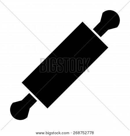 Rolling Pin Solid Icon. Kitchen Roller Pin Vector Illustration Isolated On White. Bakery Glyph Style
