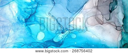 Alcohol Ink Texture. Fluid Ink Abstract Background. Art For Design