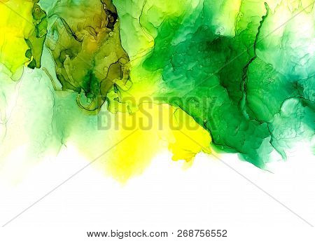 Alcohol Ink Texture. Fluid Ink Abstract Background. Art For Design